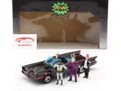 Batmobil Serie: "Batman" と 文字 バットマン、 Joker, Robin, ペンギン 1:24 Jada Toys