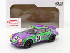 Porsche 911 RSR #3 1973 Hippie Tribute 紫の / 緑 1:18 Solido