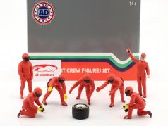 formula 1 Pit Crew figura impostata #3 squadra Rosso 1:18 American Diorama