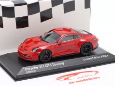 Porsche 911 (992) GT3 Touring 2021 Indisch rood / zwart velgen 1:43 Minichamps