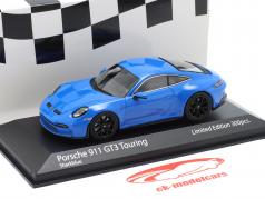 Porsche 911 (992) GT3 2021 sharkblue / черный автомобильные диски 1:43 Minichamps