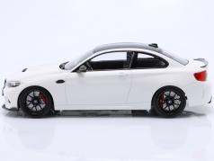 BMW M2 CS (F87) ano de construção 2020 branco / preto aros 1:18 Minichamps