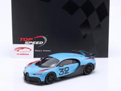 Bugatti Chiron Pur Sport Grand Prix #32 Azul claro 1:18 TrueScale