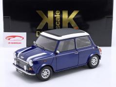 Mini Cooper met zonnedak blauw metalen / wit LHD 1:12 KK-Scale