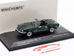 Triumph Spitfire Mk IV Roadster ano de construção 1972 british racing verde 1:43 Minichamps