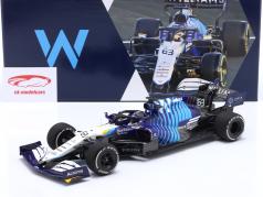 G. Russell Williams FW43B #63 saudita Arábia GP Fórmula 1 2021 1:18 Minichamps
