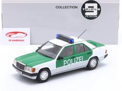 Mercedes-Benz 190 (W201) полиция Германия 1993 зеленый / белый 1:18 Triple9