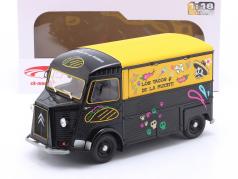 Citroen Type H Food Truck Los Tacos de la Muerte 1969 negro / amarillo 1:18 Solido