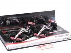 2-Car Set Hülkenberg #27 & Magnussen #20 Haas F1 Team Formule 1 2023 1:43 Minichamps