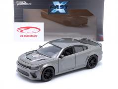 Dodge Charger SRT Hellcat 2021 Fast X (Fast & Furios 10) Cinza 1:24 Jada Toys