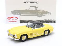 Mercedes-Benz 300SL Roadster (W198) ano de construção 1958 amarelo 1:18 Minichamps