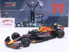 S. Perez Red Bull Racing RB18 #11 ganhador Mônaco GP Fórmula 1 2022 1:18 Minichamps