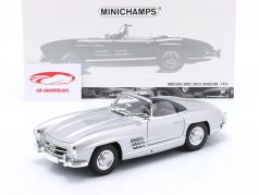 Mercedes-Benz 300 SL Roadster (W198) Ano de construção 1957 prata 1:18 Minichamps
