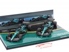 2-Car Set Alonso #14 & Stroll #18 Bahrein GP formula 1 2023 1:43 Minichamps