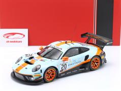 Porsche 911 GT3 R #20 Gulf ganhador 24h Spa 2019 Christensen, Lietz, Estre 1:18 Ixo