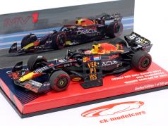 Max Verstappen Red Bull RB19 #1 ganhador Bahrain GP Fórmula 1 Campeão mundial 2023 1:43 Minichamps