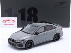 Audi RS 3 Седан Performance Edition 2022 нардо серый 1:18 GT-Spirit