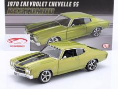 Chevrolet Chevelle SS Restomod 1970 verde / negro 1:18 GMP