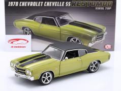 Chevrolet Chevelle SS Restomod med Vinyl tag 1970 grøn / sort 1:18 GMP