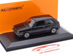 Volkswagen VW Golf II 建設年 1985 黒 メタリックな 1:43 Minichamps
