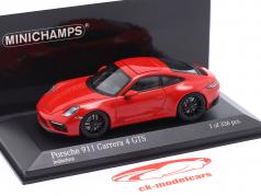 Porsche 911 (992) Carrera 4 GTS 2021 Индийский красный 1:43 Minichamps