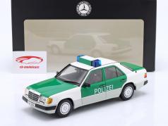 Mercedes-Benz 230E (W124) politie Bouwjaar 1989-1993 wit / groente 1:18 Norev