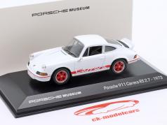 Porsche 911 Carrera RS 2.7 Año de construcción 1973 blanco / rojo 1:43 Welly