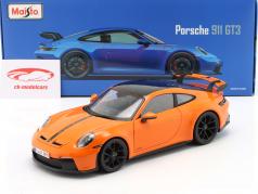 Porsche 911 (992) GT3 год 2022 gulf апельсин 1:18 Maisto / 2. Выбор
