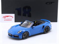 Porsche 911 (992) Turbo S Cabriolet Ano de construção 2020 azul 1:18 GT-Spirit