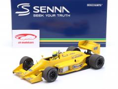 Ayrton Senna Lotus 99T Snavset version #12 vinder Monaco GP formel 1 1987 1:18 Minichamps