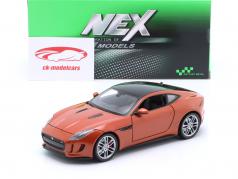 Jaguar F-Type Coupe 築 2015 オレンジ 1:24 Welly