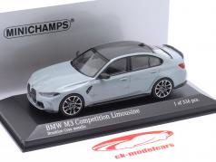 BMW M3 Competition (G80) Bouwjaar 2020 Grijs metalen 1:43 Minichamps