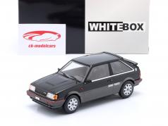 Mazda 323 4WD Turbo 建設年 1989 黒 / 暗灰色 1:24 WhiteBox