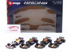 4-Car Set Red Bull Racing Verstappen fórmula 1 Campeón mundial 2021-2023 1:43 Bburago