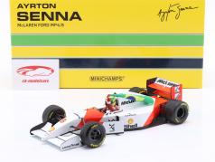Ayrton Senna McLaren MP4/8 #8 ganador europeo GP fórmula 1 1993 1:18 Minichamps