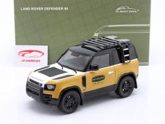 Land Rover Defender 90 Трофей версия 2023 желтый / черный 1:18 Almost Real