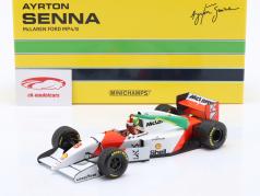 Ayrton Senna McLaren MP4/8 #8 winnaar Europese GP formule 1 1993 1:18 Minichamps
