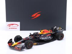 Max Verstappen Red Bull RB19 #1 ganhador Mônaco GP Fórmula 1 Campeão mundial 2023 1:18 Spark