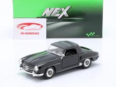 Mercedes-Benz 190 SL with Soft top year 1955 black 1:24 Welly