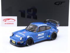 Porsche 911 (964) RWB Rauh-Welt Osho blå 1:18 GT-Spirit