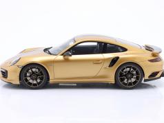 Porsche 911 (991 II) Turbo S oro metallico Anno di costruzione 2018 1:18 GT-Spirit