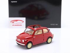 Fiat 500 D Cabriolet Open Top Bouwjaar 1960 rood 1:18 Kyosho