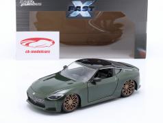 Nissan Z 2023 Fast X (Fast & Furious 10) verde oscuro metálico 1:24 Jada Toys