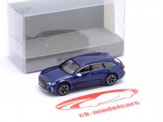 Audi RS 6 Avant (C8) Ano de construção 2019 azul metálico 1:87 Minichamps