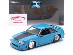 Ford Mustang GT 1989 Fast X (Fast & Furious 10) blue 1:24 Jada Toys