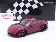 Porsche 911 (992) Carrera 4 GTS 2020 星红宝石 1:18 Minichamps