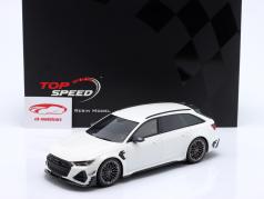 Audi RS 6-R Avant ABT 2023 geleira branca metálico 1:18 TrueScale