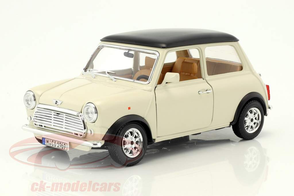 Bburago 1:18 Mini Cooper year 1969 cream 18-12036 / 15612036 model car ...