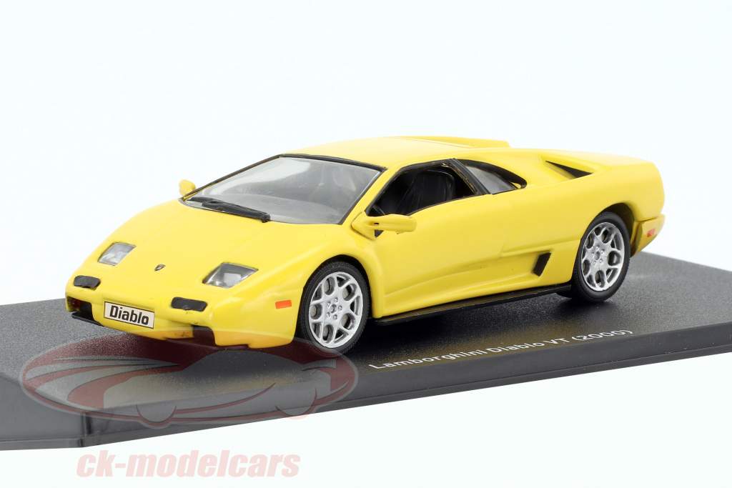 Lamborghini Diablo VT Opførselsår 2000 gul 1:43 Leo Models