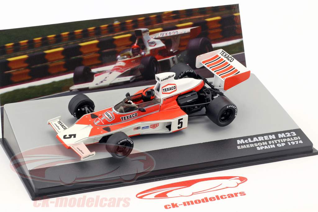 E. Fittipaldi McLaren M23 #5 World Champion Spanien GP Formel 1 1974 1:43 Altaya